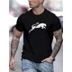 thumbnail image 1 of Camiseta informal de manga corta con estampado animal para hombre, cómoda y versátil., 1 of 7
