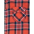 thumbnail image 3 of Wonder Nation Girls Long Sleeve Flannel Button Down Shirt, Sizes 4-18 & Plus, 3 of 3