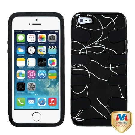- For iPhone 5s/5 Curved Lines Black/Black Fishbone Phone Protector Cover
