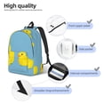 thumbnail image 3 of Lukts Cute Ducky for Sustainable Casual Backpack, Water-Resistant Polyester Canvas Daypack with Laptop Sleeve, Smooth Zipper, Lightweight & Durable Travel Bag-Small, 3 of 5