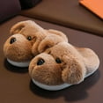 thumbnail image 5 of Slippers for Kids Children's Winter Cute Cartoon Dog Design Slippers House Shoes Kids House Shoes Khaki 5 Years-5.5 Years, 5 of 6