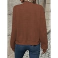 thumbnail image 6 of Womens Jacket Coat Casual Stand Collar Zip Up Fall Fashion Jackets Outfits with Pockets Caramel Color XL, 6 of 7