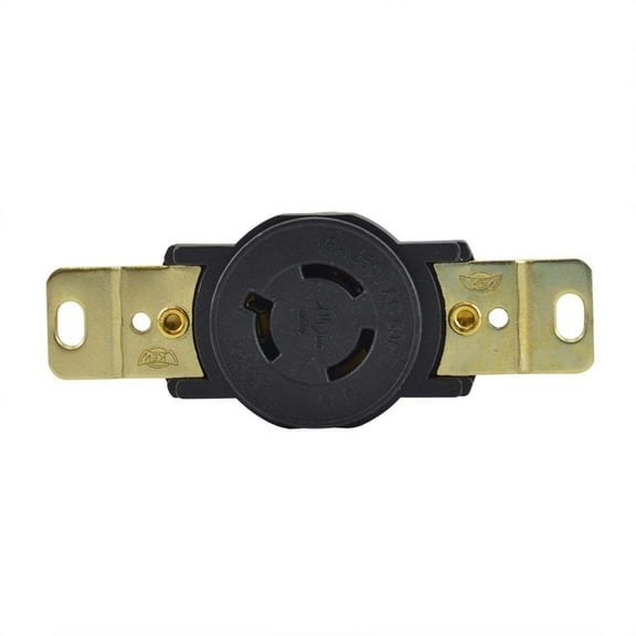 Superior Electric YGP030F Twist Lock Wall Mount Electrical Receptacle, 3P 15A 250V - NEMA L6-15R