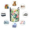 thumbnail image 6 of Bingfone Tropical Flowers Waterproof Foldable Laundry Hamper Bucket With Handles For Storage Bin,Clothes Hamper (Medium), 6 of 8