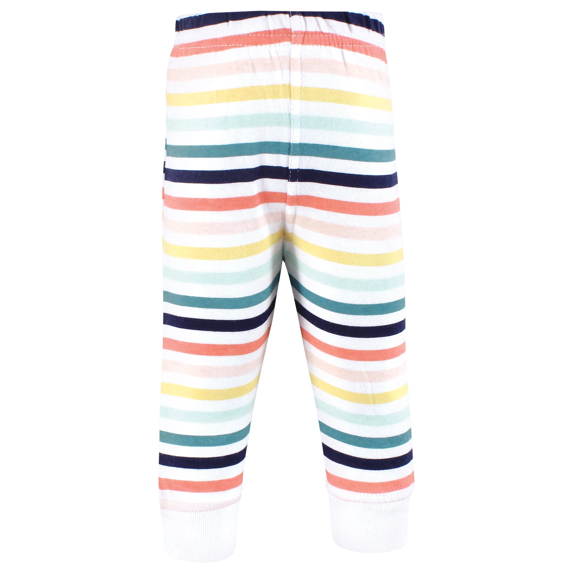 Hudson Baby Girls Cotton Pants and Leggings, Sunset Stripe, 4T