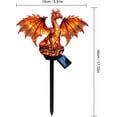 thumbnail image 4 of Solar Garden Gargoyle Statue Light, Resin Outdoor Ground Stake Figurine for Yard Landscape Halloween Garden and Patio Decor, 4 of 8