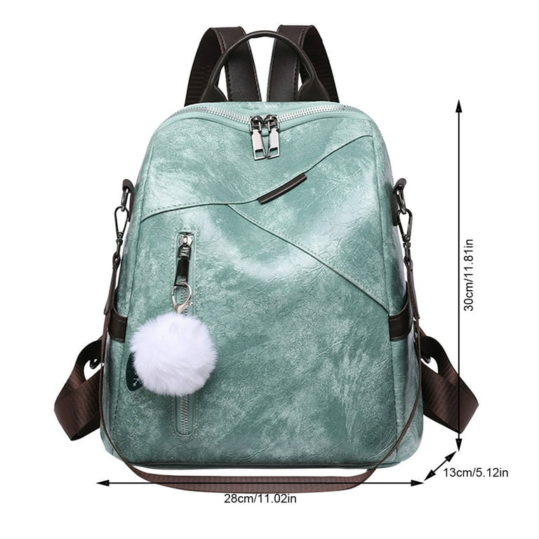 Black Backpack Purse for Women Small Size Fashion Versatile Solid Color Leather Removable Shoulder Bag Casual Lightweight Large Capacity Double Zipper Backpack Crossbody Bags for Women Large Size Boho...