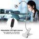 thumbnail image 4 of USB LED Table Light Mini Desk Night Lamp with Clip for Home Study Reading Silver White, 4 of 5