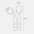 thumbnail image 3 of AMERTEER Toddler Utensils Baby Spoons Angle Head Lightweight Holding Utensils for Baby Good Habit Eating Training, 3 of 3