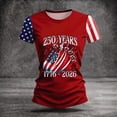 thumbnail image 4 of Fabrcox 1776-2026 250 Th Anniversary of USA Shirt Flag Print Womens 4th of July Tops Independence Day Celebration Freedom Funny Patriotic Shirts for Women, 4 of 5