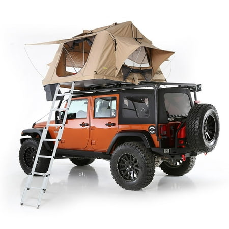 Smittybilt Overlander Roof Tent 2 Person Tent Coyote (Best Roof Top Tent For The Money)