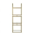 thumbnail image 5 of Furniture of America Finni Modern Metal 3-Tier Bookcase in Gold Coating, 5 of 6