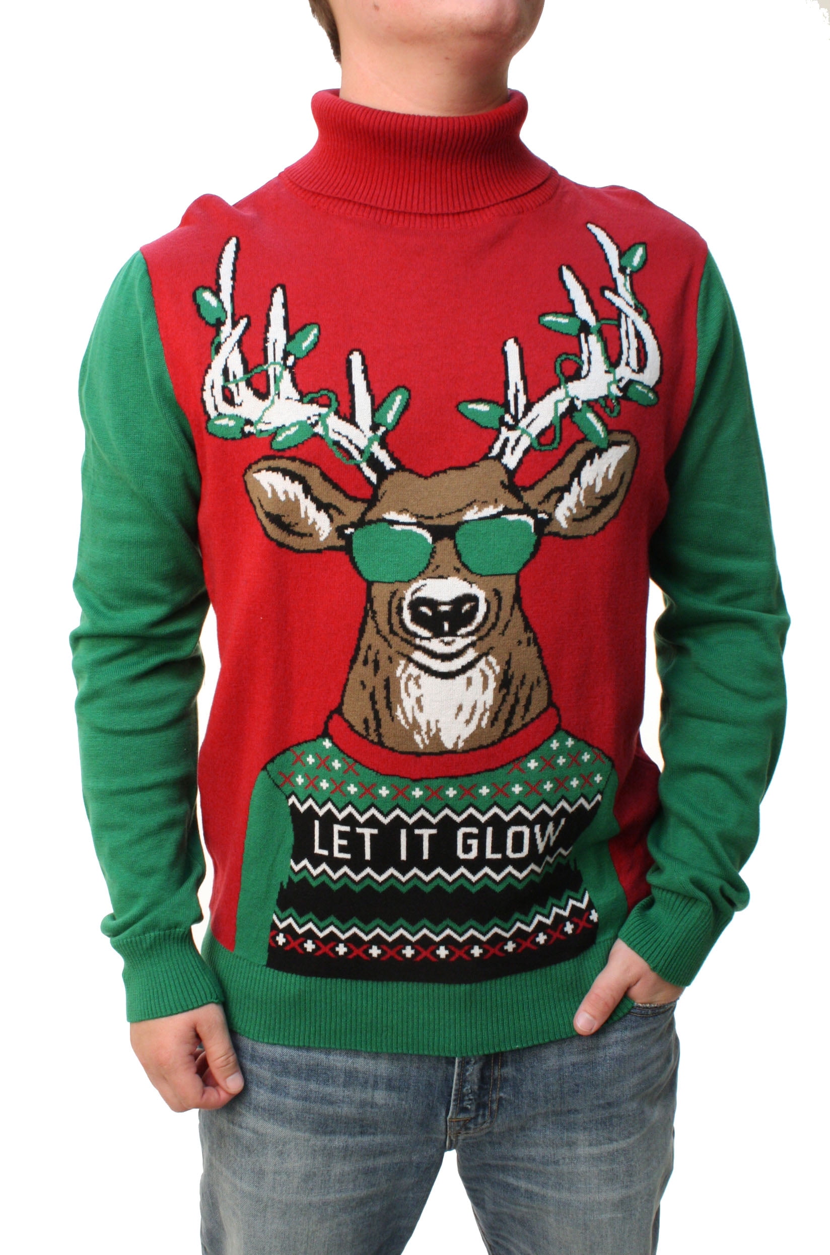 mens turtleneck christmas sweaters