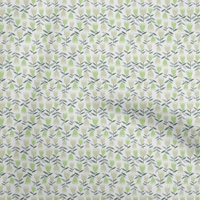 oneOone Velvet Light Green Fabric Asian Batik Floral Craft Projects Decor Fabric Printed By The Yard 58 Inch Wide