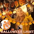 thumbnail image 2 of Small Halloween LED Pumpkin Color Decoration Warm String Sliced Home Decor, 2 of 9