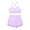 Purple A3, variant on Girls 2 Piece Bathing Suit Adjustable Straps Swimwear Color Block Bikini Set Summer Beach Swinsuit Size 8-12