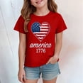 thumbnail image 4 of WUANDIXFA 250Th Anniversary Shirts United States 250 Years Short Sleeve T Shirts Patriotic Kids Crew Neck Tee Shirt (Red, 11-12 Years), 4 of 5