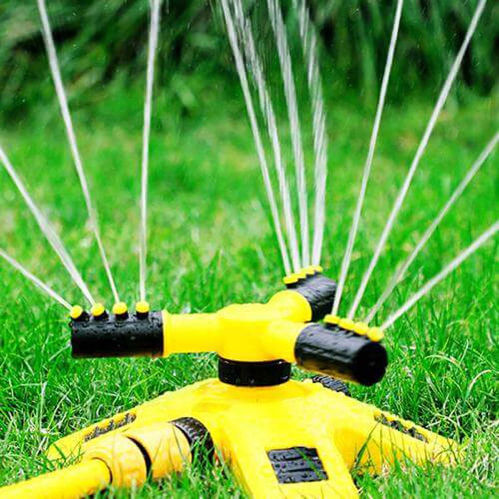 3 Arm Garden Lawn Sprinkler Attachment 3 Nozzles Watering Grass Flowers Hose 