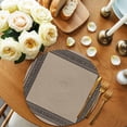thumbnail image 2 of Black Brown Greek Key Round 13 Inch Placemats Set of 4, Geometric Greece Ancient Farmhouse Geo HeatResistant Non Slip Place Mats for Dining Table, Wipeable Braided Kitchen Table Mats for Housewarming, 2 of 9
