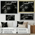thumbnail image 4 of Designart "Majestic Gorilla Monochrome Wildlife II" Animals Floater Framed Canvas Art Print, 4 of 7