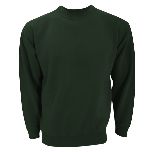 UCC - Sudadera básica con mangas Set-in Unisex adulto (Verde botella)