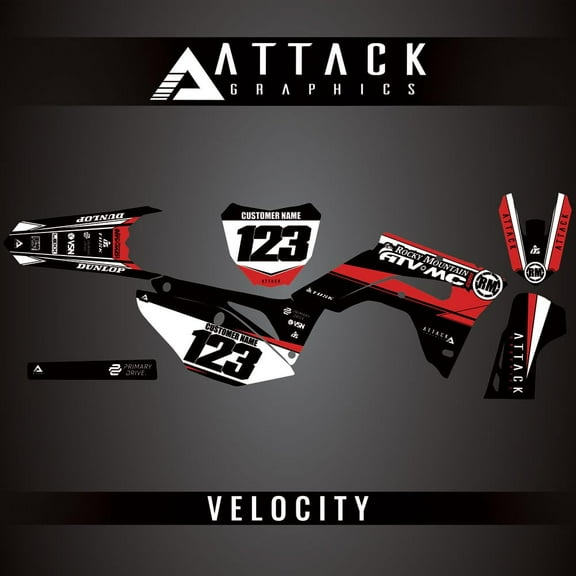 Attack Graphics Custom Velocity Complete Bike Graphics Kit for Honda CRF450RX 2019
