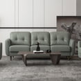 thumbnail image 3 of ACME Radwan Tufted Leather Sofa in Pesto Green, 3 of 3