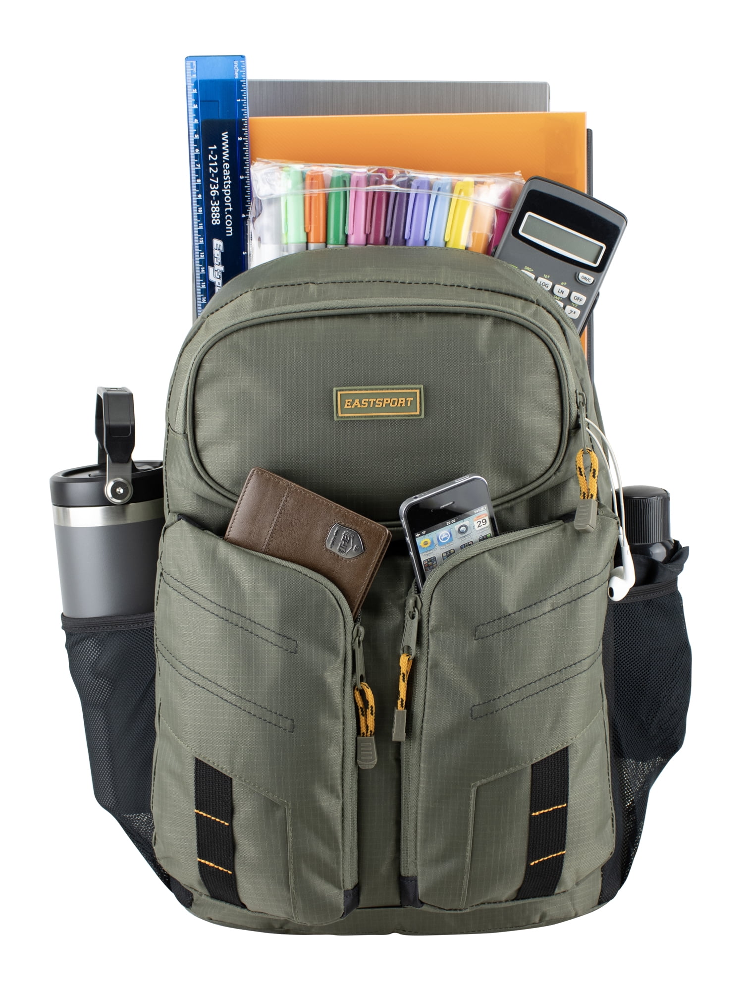 Eastsport Unisex 18.5" Cyclone Sport Backpack, Army Green