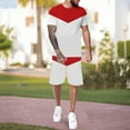thumbnail image 3 of Akiihool Men's Matching Set Summer Beach 2 Piece Outfits Shirts and Shorts (Red,XXL), 3 of 5