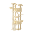thumbnail image 5 of Amolife 81" Large Cat Tree Tower for Large Cats with Cat Condo Hammock, 2 Scratching Ramps, 6 Scratching Posts, Beige, 5 of 9