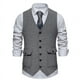 thumbnail image 1 of Chaleco de traje vintage para hombre con bolsillos tridimensionales y botonadura sencilla, 1 of 6