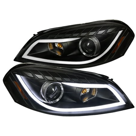 Impala Projector Headlights Spec-D Tuning 2006-2013 Impala 2006-2007 Monte Carlo Led Strip Bar Projector Headlights 2006 2007 2008 2009 2010 2011 2012 2013 (Left + Right) ()