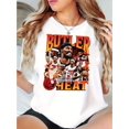 thumbnail image 1 of Camiseta De Verano Para Mujer, Moda Informal, Ropa Cómoda, Camisetas De Manga Corta MWomen'S Casual Basketball Player Portrait Graphic T-Shirt, Polyester Knit Fabric, Crew Neck, Medium Stretch, All, 1 of 6