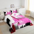 thumbnail image 3 of YST Colorful Graffiti Comforter Set Queen Oil Painting Bedding Set,Mid Century Ombre Watercolor Down Comforter Modern Ink Painting Bed Set Grunge Abstract Bedding Comforters & Sets,Cozy 3pcs, 3 of 5