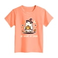 thumbnail image 4 of Qopobobo Kids Halloween T-Shirt Girl's Crew-Neck Graphic Tees Casual Cute Short Sleeve Summer Basic T-Shirt Tops Boys 3T 4T(Orange, 3-4 Years), 4 of 5