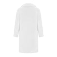 thumbnail image 7 of ITSAME Womens Fuzzy Fleece Long Coat Sherpa Lapel Collar Zip Up Winter Warm Comfy Outerwear White Size M, 7 of 7