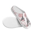 thumbnail image 3 of Lsque Paris Pattern Womens Comfort Cotton on Scuff With Memory Foam and Anti-skid Sole Slipper-39/40, 3 of 7