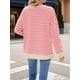 thumbnail image 5 of Sudadera Oversize para Mujer, Verano 2025, Cuello Redondo, Rayas, Larga, Aberturas Laterales, Sudaderas con Capucha Y2K Rojo y XXL, 5 of 10
