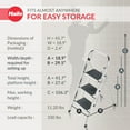 thumbnail image 4 of Open Box Hailo Folding Step Stool, 3 Step Ladder for Home & Kitchen, K70, Silver, 4 of 11