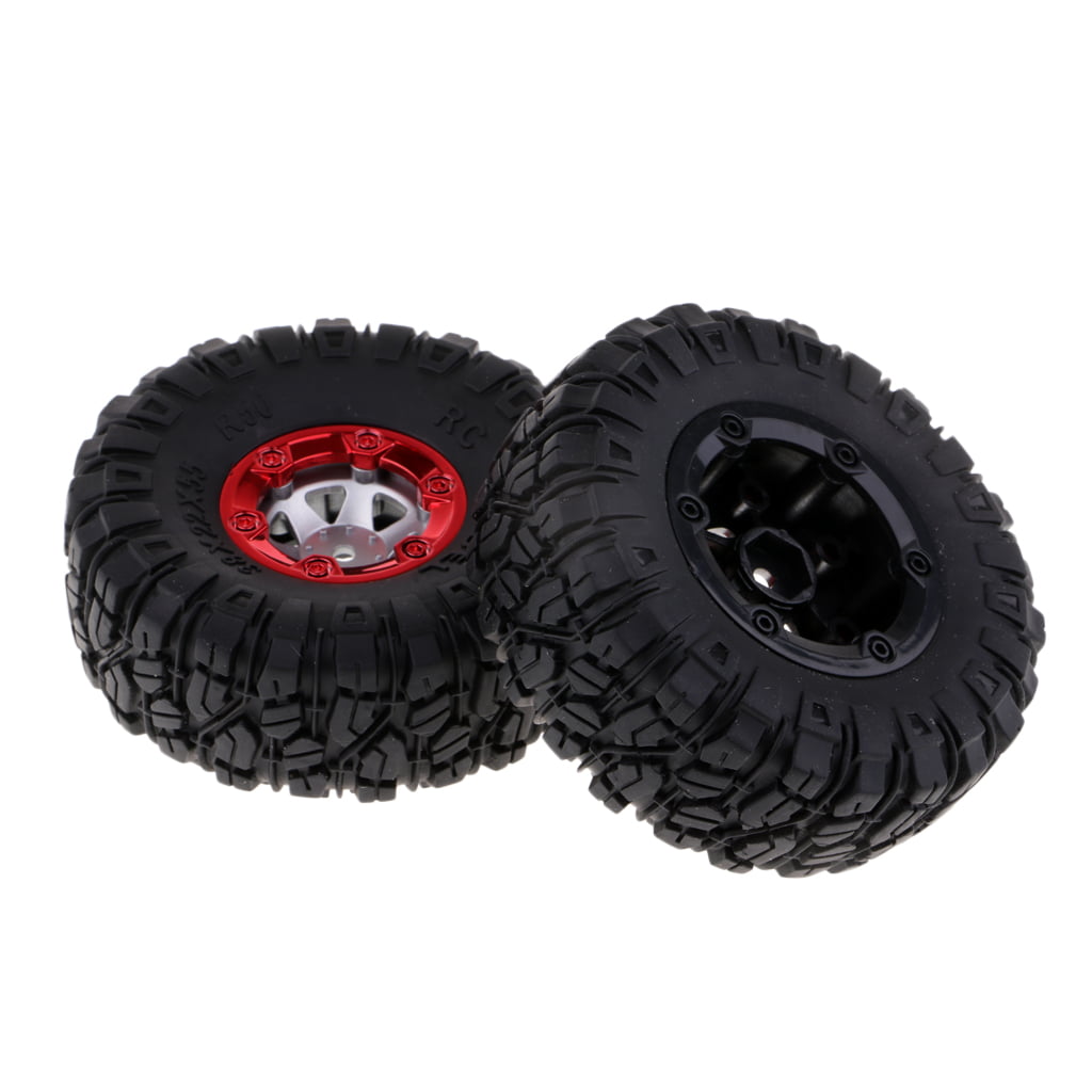 2x Quality Rubber Tires Tyres 12mm Wheel Hex for Wltoys 12428 12423 RC Model 