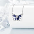thumbnail image 3 of Butterfly Necklace for Women 925 Sterling Silver Butterfly Pendant Necklace September Birthstone Cubic Zirconia Jewelry Gift, 3 of 5