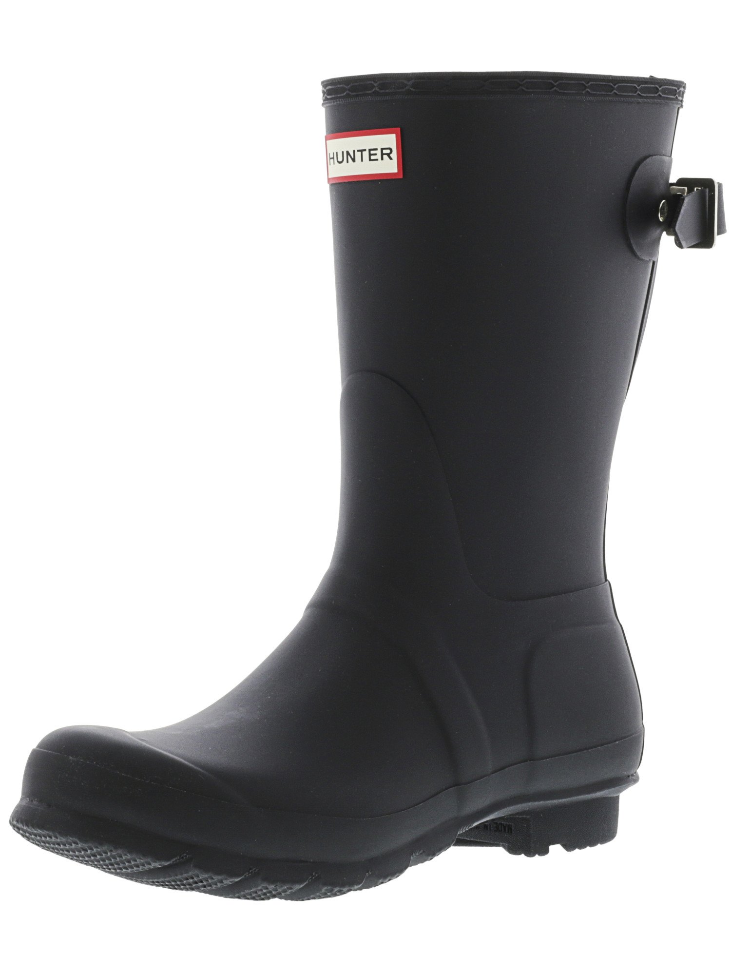 Hunter Women's Original Tall Gloss Navy Rain Boot, Durable Rubber