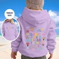thumbnail image 2 of Toddler Girls Hoodies Sweatshirts Kids Hoodie Letter Long Sleeve Pocket Hoodie Jacket Clothing Light Purple Size 4-5T, 2 of 4