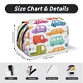 thumbnail image 5 of Rateoe Doodle Cars Pattern Double Clamshell Pen Case, Storage Organizer with Two Zipper Compartments– Holds Up to 50 Pencils & Pens, 5 of 7