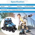 thumbnail image 6 of Inline Skates with Full Light Up Wheels, Adjustable Fun Illuminating Inline Skates for Girls Boys Womens Mens Adults and Beginners, 6 of 7