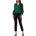 thumbnail image 2 of INSPIRE CHIC Work Business Casual Button Down Shirt for Women's Satin Long Sleeve Blouse XL Green, 2 of 6