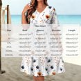 thumbnail image 3 of Enjoytime Plus Size Summer Dresses for Women Floral Printed V-Neck Short Dress Casual Short Sleeve Beach Vacation Sundress, 3 of 8