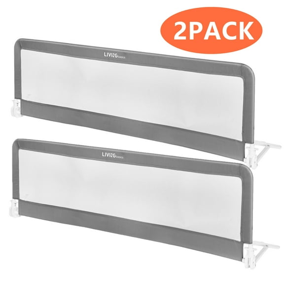 Set of 2 Toddler Bed Rails, 71" Breathable Mesh Material Bed Guard Safe Sleep Bedrail Bed Fence Fits for 4.72" to 11.81" Thickness Mattresses