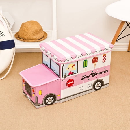 AIHOME Storage Stool Cartoon Pattern Toy Storage Portable Foldable Car ...