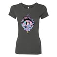 thumbnail image 2 of Wild Bobby Trippy Happy Face Women Slim Fit Junior Tee, 2 of 6
